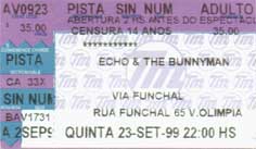 Ingresso do show de 99